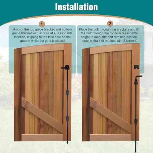 36 Inch Heavy Duty Gate Drop Rod for Gates,Gate Cane Bolt Drop Rod Hardware Ground Latch for Wooden Fences, 36 Cane Bolt Gate Drop Rod,Black Solid Steel(2 Pack for Gate Drop Rod)
