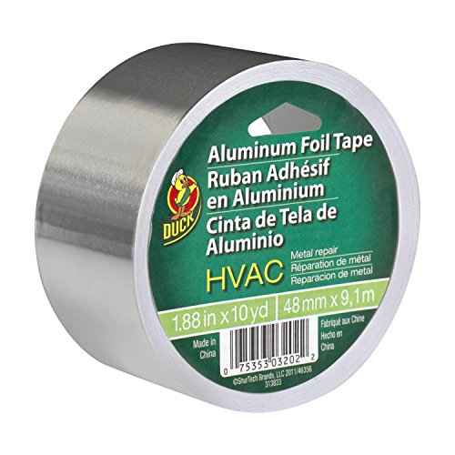 Duck Brand HVAC UL 723 Metal Repair Aluminum Foil Tape, 1.88-Inch by 10 Yards, Single Roll, Silver (280416)
