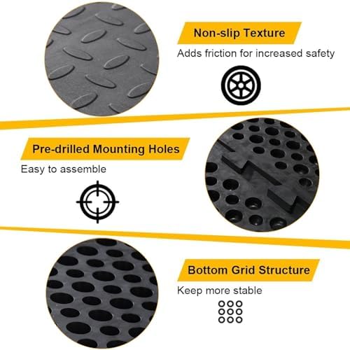 2.0" Rise Rubber Threshold Ramp for Doorways,Non-Slip Surface for Wheelchair Scooter Stroller,1500 LBS Capacity,Cuttable and Adjustable Size
