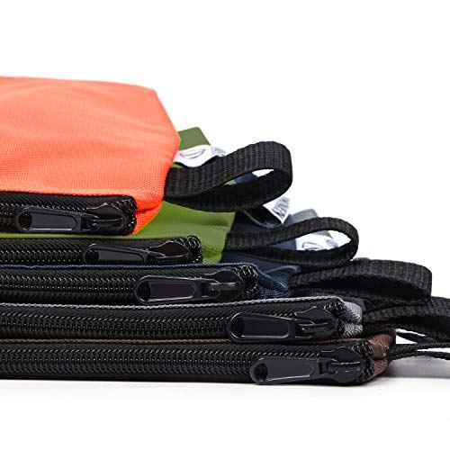 KERNOWO 5 Pcs Premium Tool Pouch Zipper Bag, Small Utility Bags, 12.5 X 7 X 2 Inch Bank Deposit Bag With Dependable Smooth Nylon Zippers