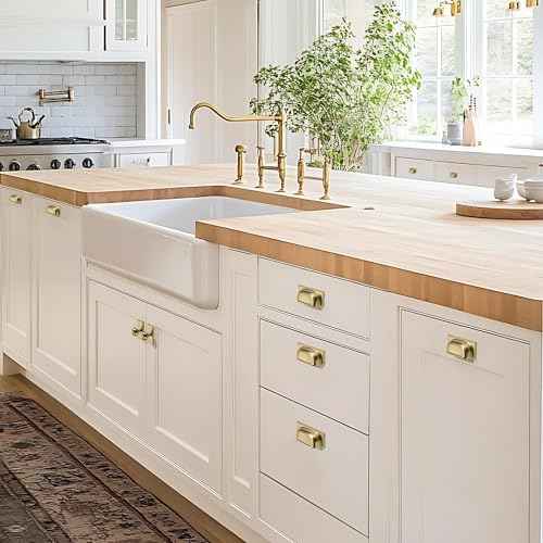 SAILING 10 Pack Cabinet Cup Handle- 5"/128mm Champagne Bronze Cabinet Cup Pulls Cabinet Handles Kitchen Hardware Bathroom Living Room Drawer pulls