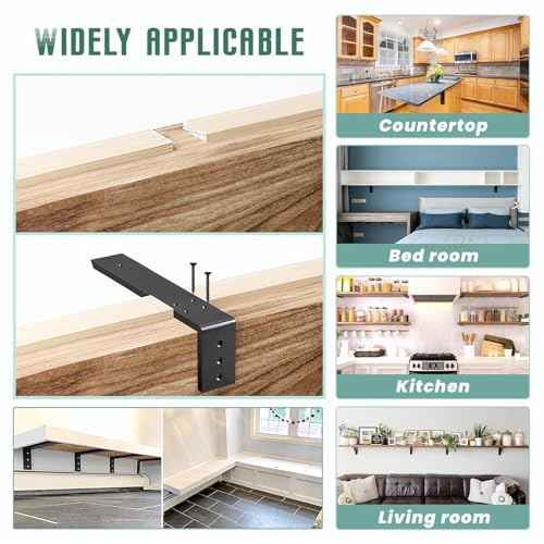 Countertop Support Brackets 2 Pack L Bracket Countertop Brackets 20" x 8" x 2.5" Heavy Duty 3/8" Thick Shelf Brackets Metal Corbels L Shape Bracket for Wood Shelf/Quartz/Granite/Concret Countertops