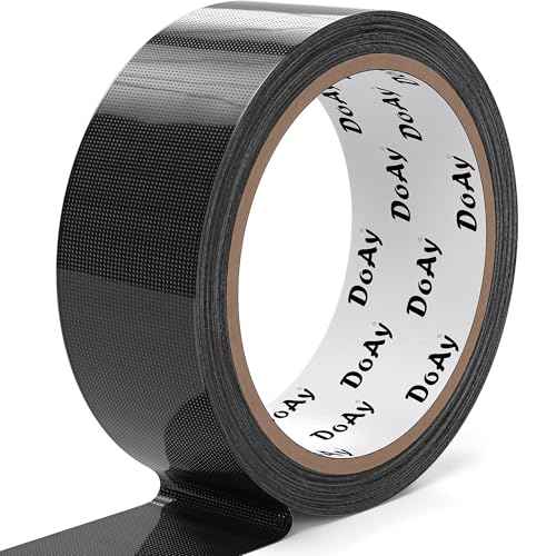 Black Duct Tape - Heavy Duty Waterproof Tape 1.88 Inch Wide - Strong Adhesive, Extra Thickness, Tear by Hand - Great for Indoor & Outdoor Use, Moving Boxes, Repairs - 45 Ft