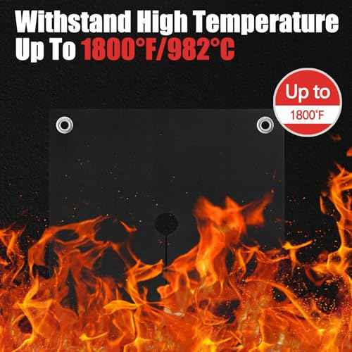 20x20x0.2in Welding Blanket Fireproof, 2 Packs 5mm Upgraded Thickened Heat Shield Mat, Brazing Heat Shield for Torch, Welding Pad for Plumbing, Solder Plumbers HVAC Torch Protector