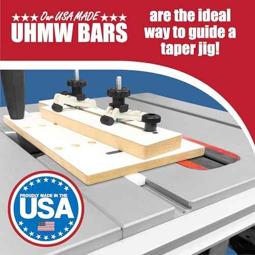 17 UHMW Plastic Strips for Crosscut Sled - Miter Bar w/Predrilled Holes & Screws, 3/4 x 3/8 Miter Slot Runners for Table Saw Sled Kit, Cross Cut Sled - Pack of 4