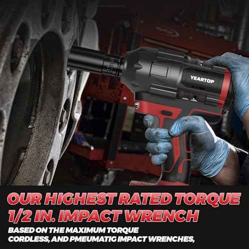 Cordless Impact Wrench 1/2 inch for Miwaukee 18V Battery, 900Ft-lbs(1200N.m) Brushless Impact Driver with 4-Mode Speed, High Torque Impact Gun with 6 Sockets, LED Work Light (Battery NOT included)