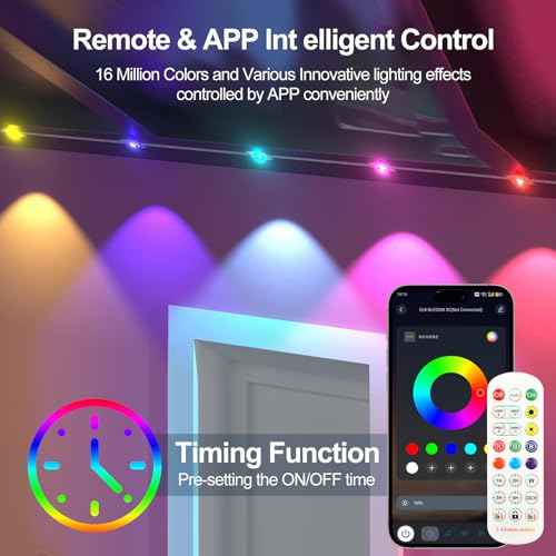 Permanent Outdoor Lights for House, 100FT RGB LED Eave Lights with APP/Remote Control, Music Sync & DIY Scenes, IP67 Waterproof Outdoor House Light for Christmas, Halloween, Party, Holiday, Daily