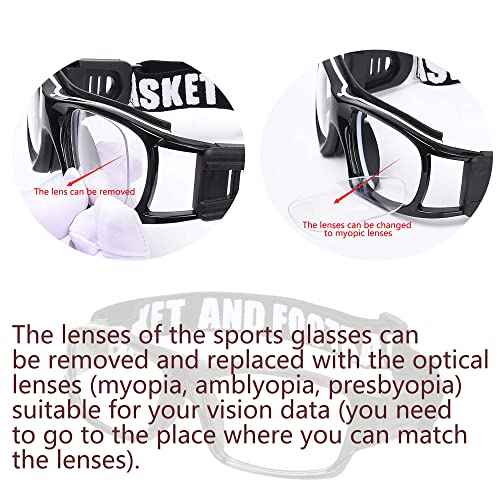 Sport Glasses for Men Women Basketball Football Sport Goggles Anti Fog Shock Collision Wearable Glasses