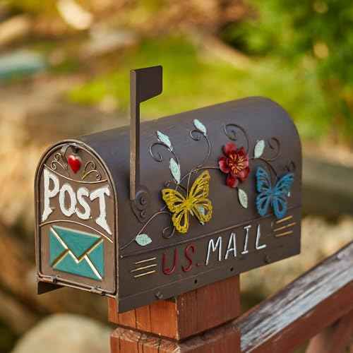 Heavy Duty Mailboxes for Outside, Mail Boxes Post Mount,Decorative Mailboxes Outside Courtyard Garden