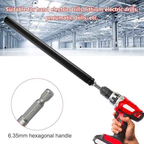 Professional 9/16" Impact Power Nut Driver Set - Long Reach Hex Nut Runner with 1/4" Hex Shank, for Efficient Construction Work, 9/16" Deep Socket