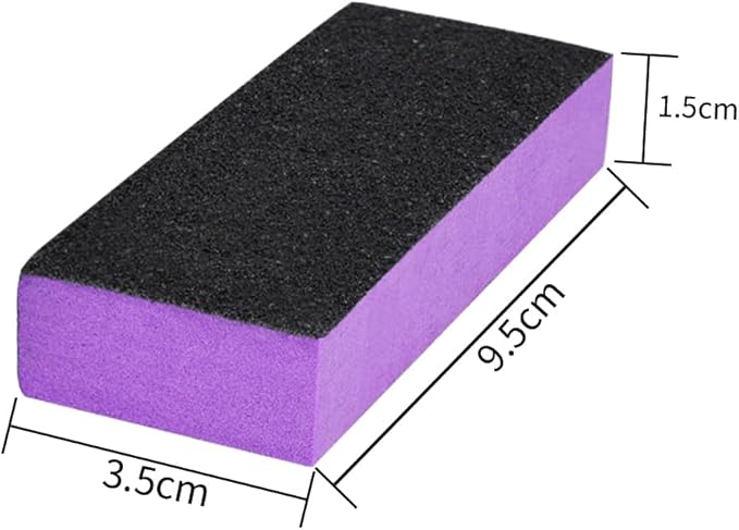 2 Pack Buffer Block, Professional Manicure Tools Kits, 100/180 Grit, Black Nail Pedicure File and Sanding Buffing Grinding Plisher File