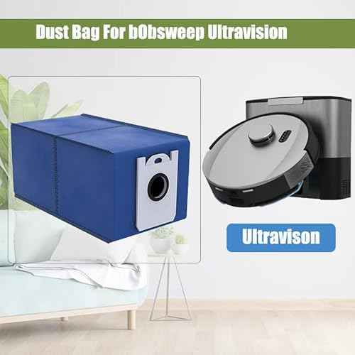 12 Pack Replacement Dust Bags Compatible With bObsweep UltraVision Self-emptying Robot Vacuum Cleaner,Disposable Dust Bag