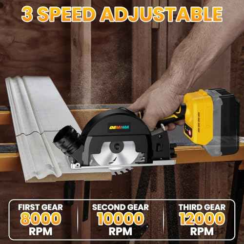 4" Brushless Cordless Cut-Off Tool Compatible with Dewalt 20V MAX Battery, 500W mini Saw Up to 12000RPM with 6 Cut Off Wheel, 4" Blades & Base Plate for Metal, Wood, Tile and Plastic (No Battery)