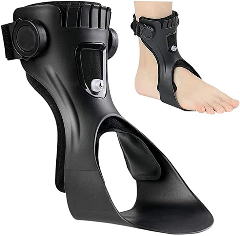 Drop Foot Brace Orthosis AFO AFOs Ankle Brace Support With Comfortable Inflatable Airbag for Hemiplegia Stroke Shoes Walking (Right foot, Medium)