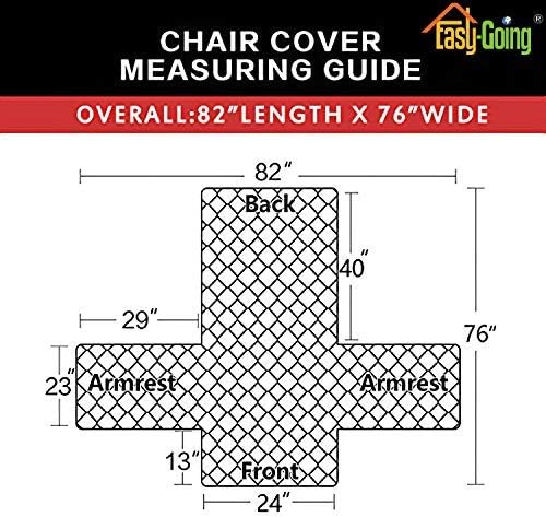 Easy-Going Chair Sofa Slipcover Reversible Sofa Cover Water Resistant Couch Cover Furniture Protector Cover with Elastic Straps for Pets Kids Children Dog Cat (Chair, Taupe/Ivory)