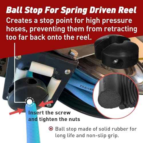 Ball Stopper for Air Hose Reels - Compatible with 3/8 Inch Air Hoses - Prevents Tangling and Damage
