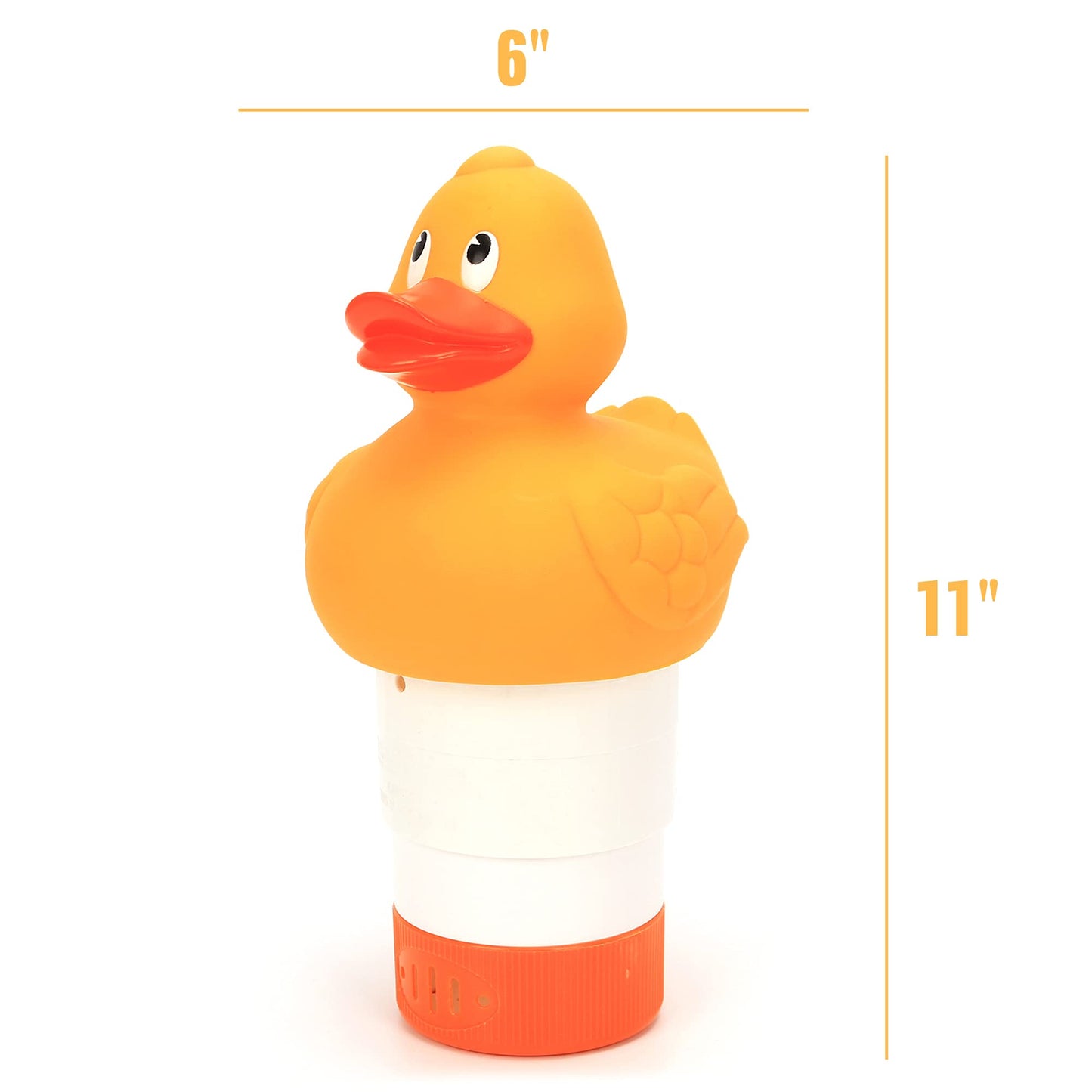 XY-WQ Chlorine Floater, Floating Pool Chlorine Dispenser (Duck), Fits 1 and 3 Inch Tablets for Large and Small Pools, Hot Tub, Spa