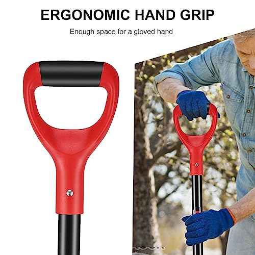 4-Tine Heavy Duty Pitchfork Digging Fork Garden Fork Pitch Forks with Fiberglass Handle for Gardening, Hay,Digging Potatos,43 inches