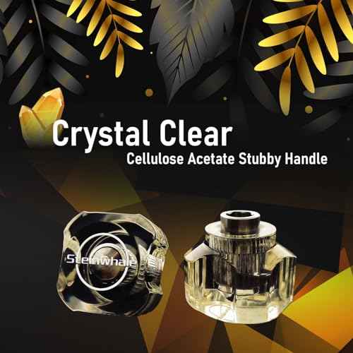 2in1 Short Stubby Mini Screwdriver for tight spots, Cellulose Acetate Fiber Made Handle, Double-headed High Hardness S2 Steel Bits, Exquisite EDC