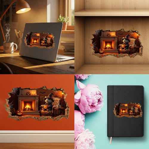 Cozy Mouse Wall Decal, Halloween Wall Decal, 5 Inch Vinyl Sticker