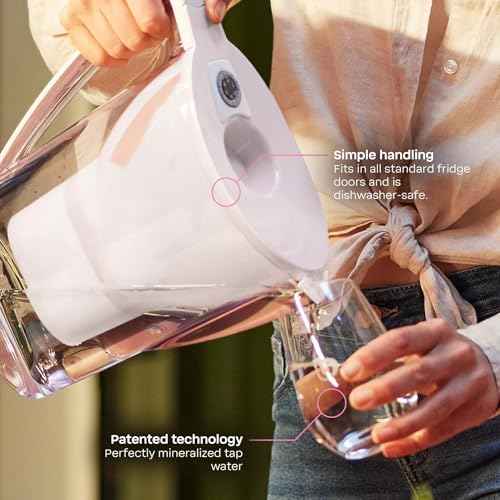 BWT AQUAlizer Home, 2.7 Liter, Water Mineralizer & Filtration Jug - Includes 1 Magnesium Enricher Cartridge, for Tea & Coffee Water, Prevents limescale, removes Lead & Chlorine, White