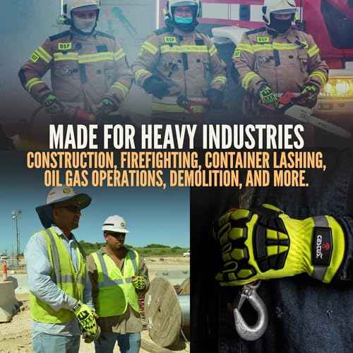 Cestus 3207, ANSI A7 Cut-Resistant Impact Gloves (1,3,10,50 pairs) Heavy Duty Work Gloves Extrication Construction Demolition