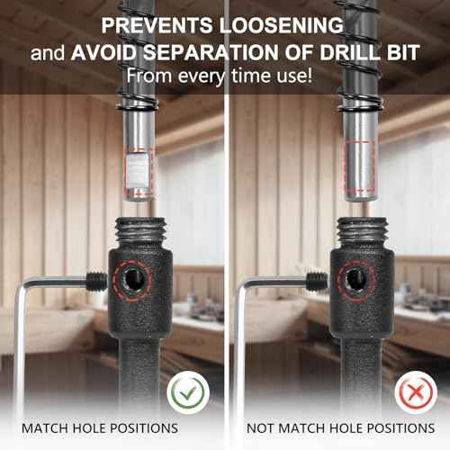 1-7/8 Inch Hole Saw with 9.1mm Triangle Shank Arbor, JTemgle Bi-Metal Hole Saw Heavy Duty Hole Cutting Tool for Cornhole Boards, Recessed Lights, Wood, Plastic, Drywall & Soft Metal