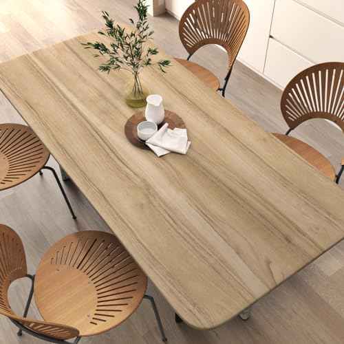 Wallercity Light Brown Wooden Wallpaper Peel and Stick Oak Wood Contact Paper for Countertops Removable Peel and Stick Wallpaper Waterproof Vinyl Wood Grain Contact Paper for Cabinet Desk 15.8x78.7 IN