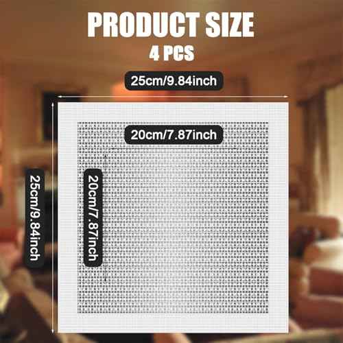 4pcs Drywall Patches, 8x8 Inch Self Adhesive Wall Hole Repair Patches Dry Wall Patch Repair Kit Screen Patch Repair Kit for Broken Walls Repairing or Ceiling Filler