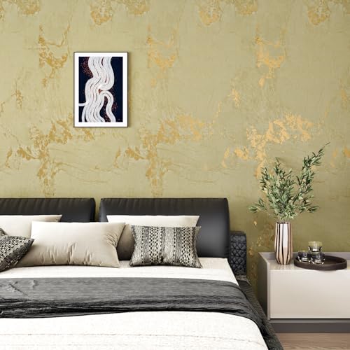Wallercity Luxury Beige/Gold Marble Contact Paper for Cabinets Countertops Golden Peel and Stick Countertops Vinyl Wrap Waterproof Self Adhesive Marble Wallpaper for Kitchen Table Shelf 15.8''x78.7''