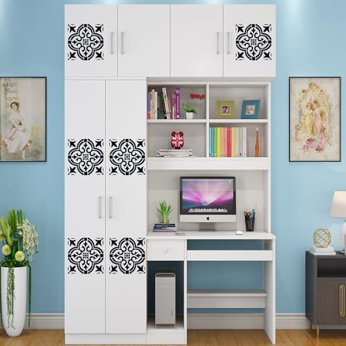 4 Pieces Reusable Tile Stencil 12 x 12 Inches - Mandala Style | Wall Templates for DIY Home Decor