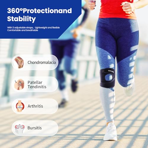 Galvaran Patellar Knee Brace Support Strap Knee Pain Relief Adjustable Knee Strap for Tendonitis, Arthritis, Jumpers, Tennis Running Injury Recovery (Large)