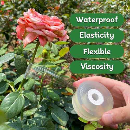 Grafting Tape 3PCS, Stretchable Garden Grafting Tape for Fruit Trees, Tree Plant Tape, Plants Repair Tapes for Floral Fruit Tree, Budding Tape(Green & White & Yellow)