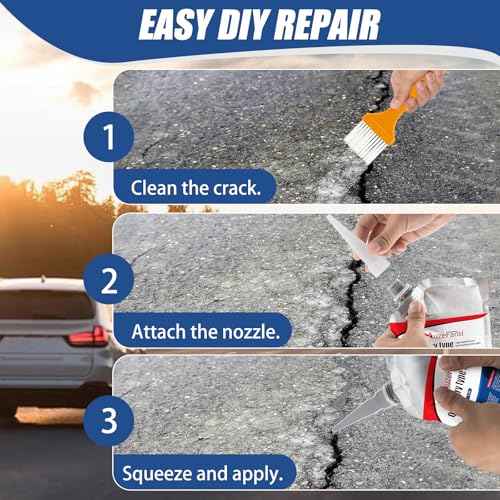 Concrete Crack Filler, Concrete Crack Repair Sealant, Weather-Resistant Crack Caulking Glue, Fast-Drying Crack Repair Adhesive for Slabs, Sidewalk, Foundation & Garage ? Indoor Outdoor Use (5 Pack)