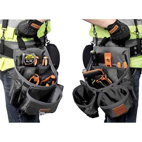 Tool belt,Tool Belts for Men with Suspenders and Magnetic Tool Pouch.Heavy Duty Carpenter/Construction Tool Belt.