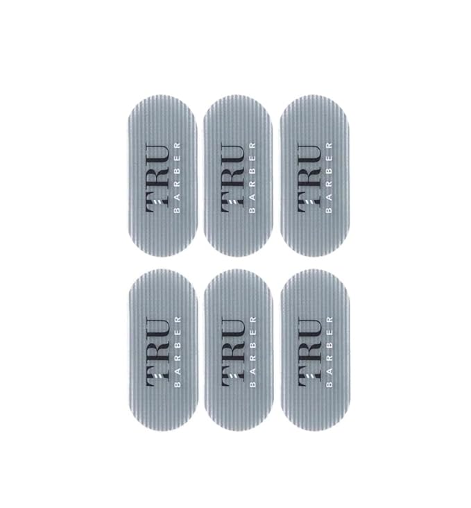 TRU BARBER Hair Grippers for Men and Women BUNDLE PACK 6 PCS - Salon and Barber, Hair Clips for Styling, Sectioning, Cutting and Coloring, Nonslip Grips, Hair holder (Grey)