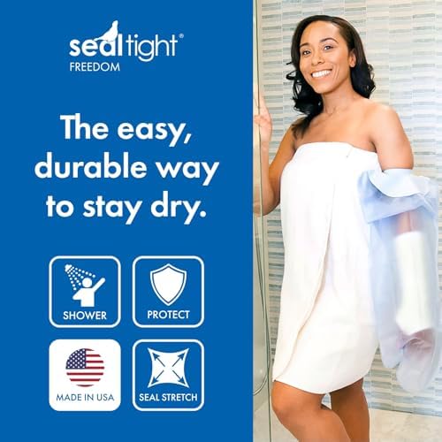 Brownmed Seal-Tight Freedom Cast & Bandage Protector - Waterproof Shower Cover for Arm Casts & Injuries - Universal