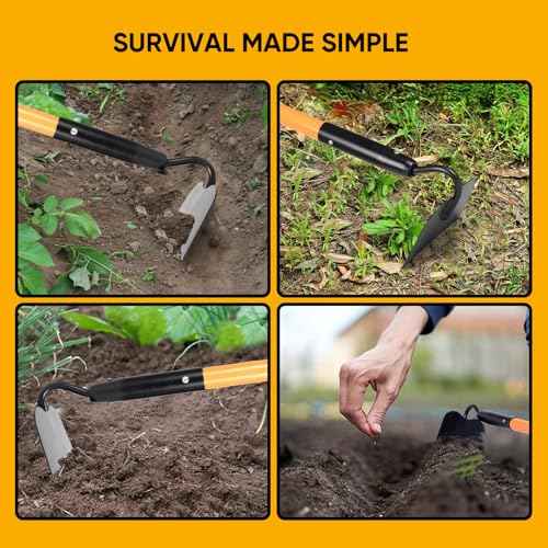 Garden Hoe Tool .for Weeding with Long Fiberglass Handle 57 Inches£¬Heavy Duty Hoe Garden Tool,