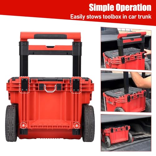 Aluminum Handle Quick Release Pins Kit for Milwaukee Packout Rolling Toolbox, Handle Removal Accessories for Packout Mods Upgrade