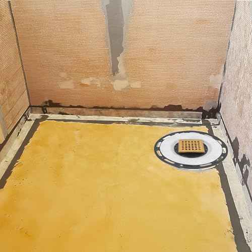 Square Shower Drain, 4-Inch Polished Gold Kit with Bonding Flange, Removable Stainless Steel Grate, Drain Key & Hair Strainer, Fits 2" & 3" Pipes for Tiled Floors