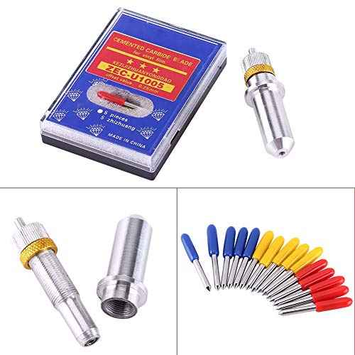 Vinyl Cutter Blade - Tungsten Steel Plotter Cutter Blade Cutting Tool 30 45 60 Degree Nmst4525-5 Roland Spindle Drag Knife with Holder 15pcs