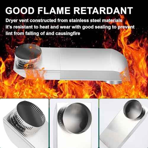 OEM Upgraded 304 stainless steel Dryer Vent,adjustable dryer vent Fit for Whirlpool and all 4in Dryer Vent Outlet,dryer vent kit for tight spaces,Periscope dryer vent,12-19 in telescoping dryer vent