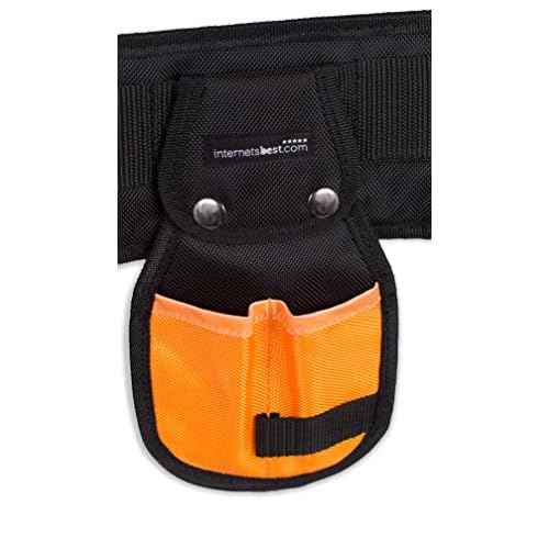 Internet¡¯s Best Tool Belt Carpenter Apron - 10 Pockets - Quick Release Work Belt with Utility Pouch - Handyman Rig - Removable Bags