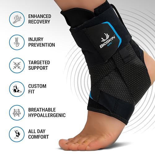 APX Sprained Ankle Brace - No Lace, Figure-8 Wrap, Adjustable Compression Ankle Support, Stabilizer for Men & Women, Sprain Prevention, Recovery, For Running, Volleyball, Pickleball, Soccer (XLarge)