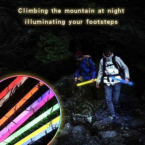 20 Pcs Ultra Bright Large Glow Sticks 14 Inch Industrial Grade 8 Colors Jumbo Light Sticks Emergency glow in the dark for Camping Accessories, Party,Hurricane, Earthquake, Survival Kit