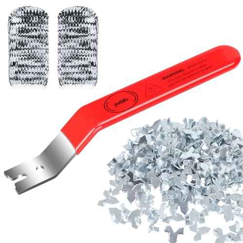 Glazier Point Driver with 150 Push Points and 2 Finger Tips, Glazier Point Drill Tool for Glass Frames, Pictures and Cross Stitch