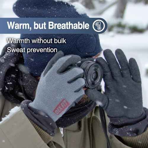 DEX FIT Work Gloves for Cold Weather NR450 - Warm Fleece, Firm Nitrile Coated Grip, Lightweight & Flexible, Ideal for Outdoor Winter Work, Men and Women, Machine Washable; Black 7 (S) 3 Pairs