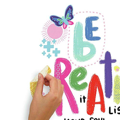 RoomMates RMK4668SCS Be Creative Inspirational Quote Peel and Stick Wall Decals