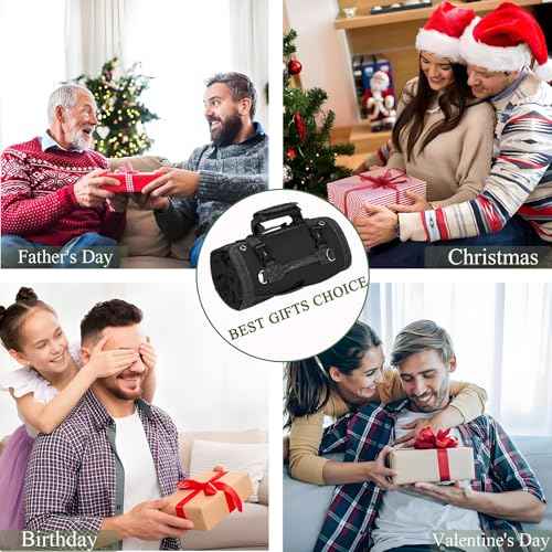 Tool Organizer Bag, Foldable Roll Up Bag Organizer w/ 2 Detachable Pouches, Heavy Duty Tool Storage Organization for Mechanic Carrying Toolbag, Dad Men Birthday Father Day, Gifts for Him (Black)