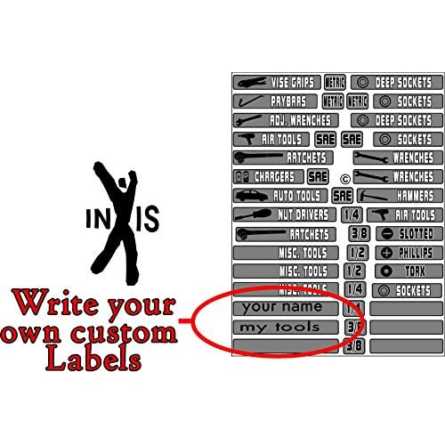 INXIS 105 Piece Tool Box Organizer Labels